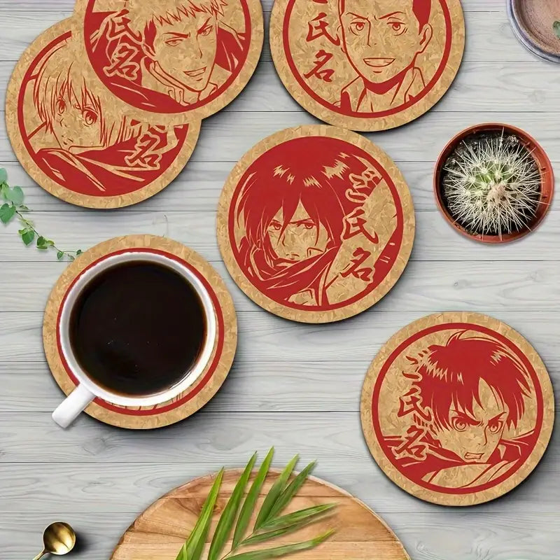 Set 8 Posavasos Shingeki no Kyojin (Attack on Titan)