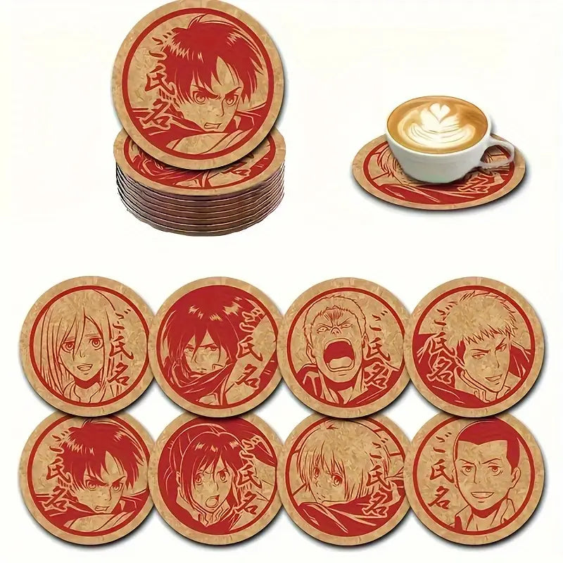 Set 8 Posavasos Shingeki no Kyojin (Attack on Titan)