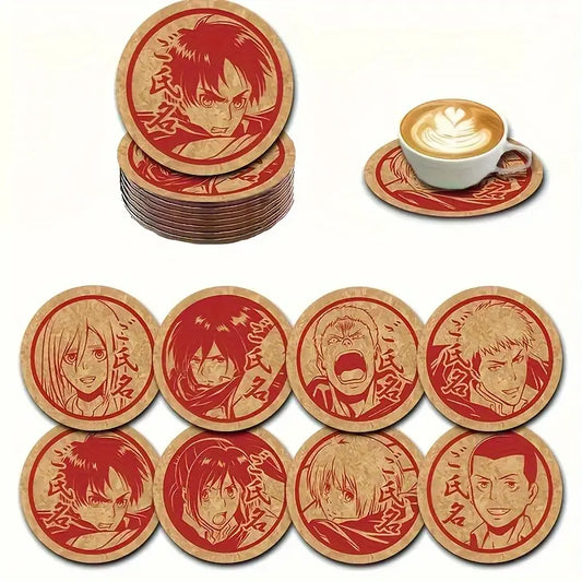 Set 8 Posavasos Shingeki no Kyojin (Attack on Titan)