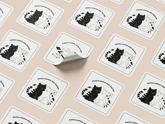 Stickers Adhesivos troquelados de 5x5 cm